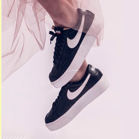 New Nike Blazer low platform black sneakers shoes - Picture 4 of 10
